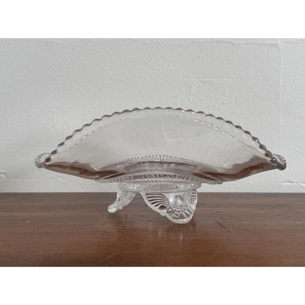 Antique EAPG US Glass Colorado Pattern Banana Boat in Clear